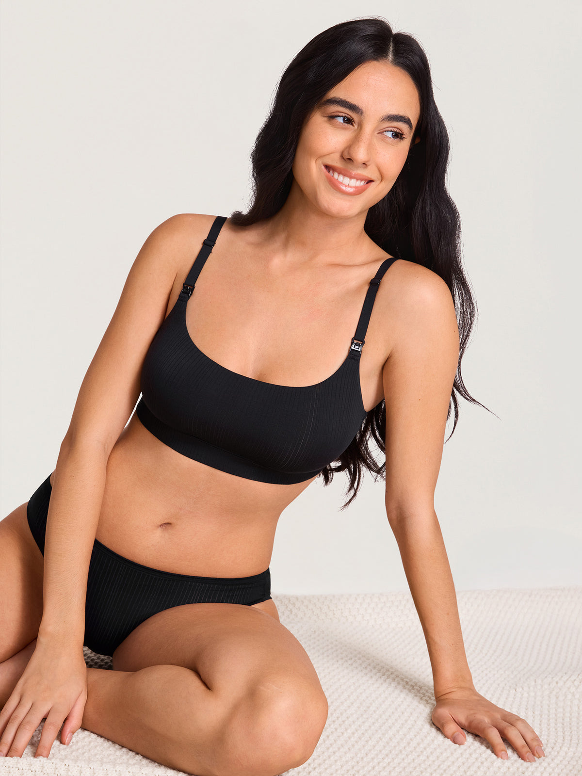 Naturveil Modal Ribbed Scoop Nursing Bra