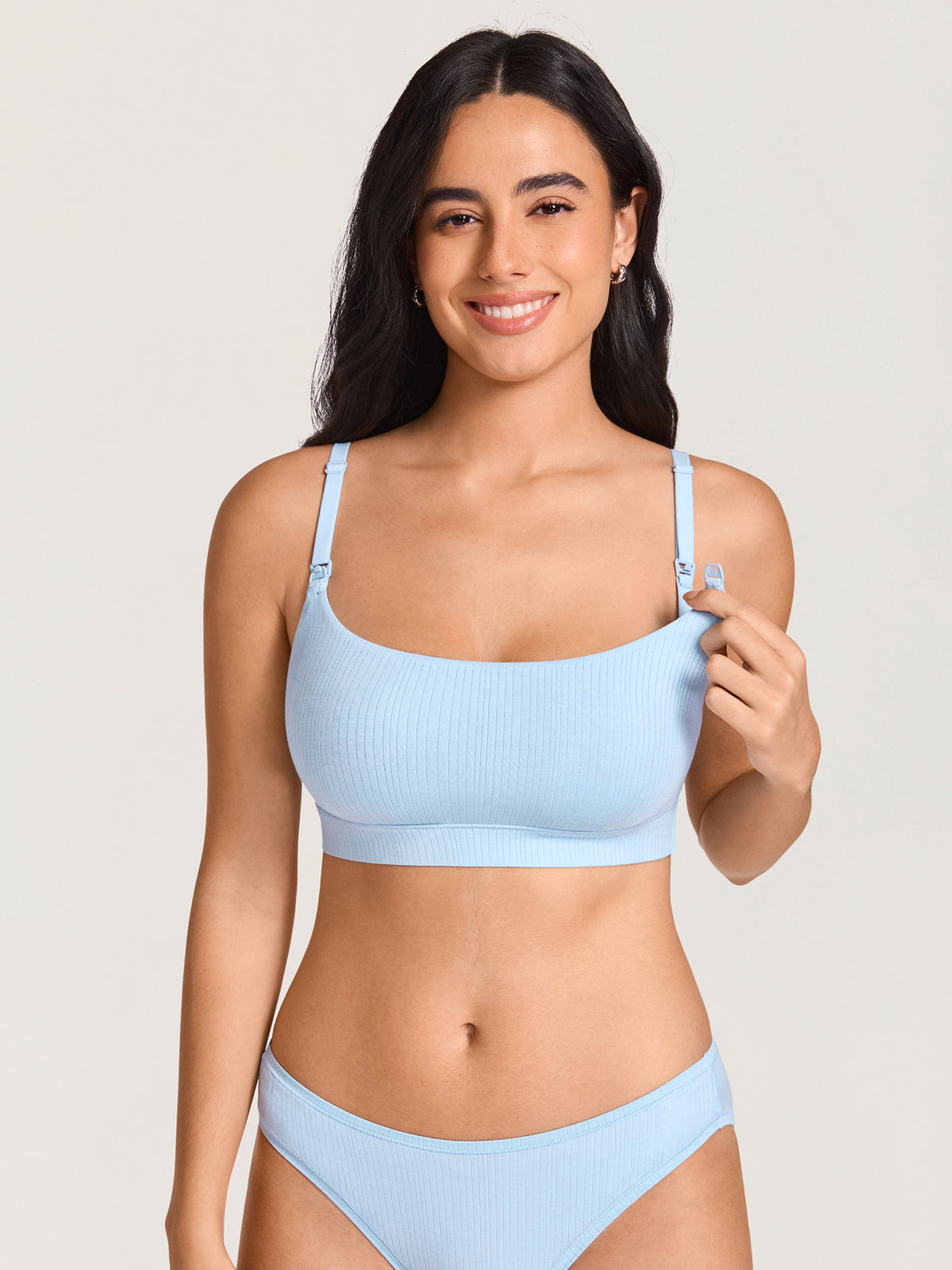 Naturveil Modal Ribbed Scoop Nursing Bra