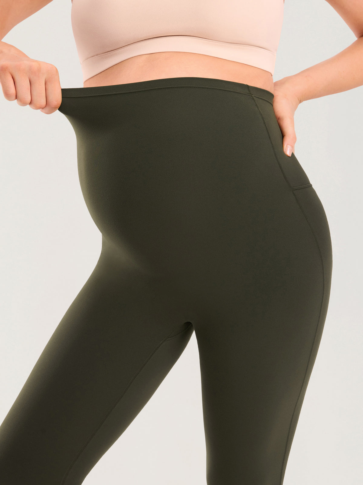 Natrelax® Seamless-Front Maternity Leggings 25"