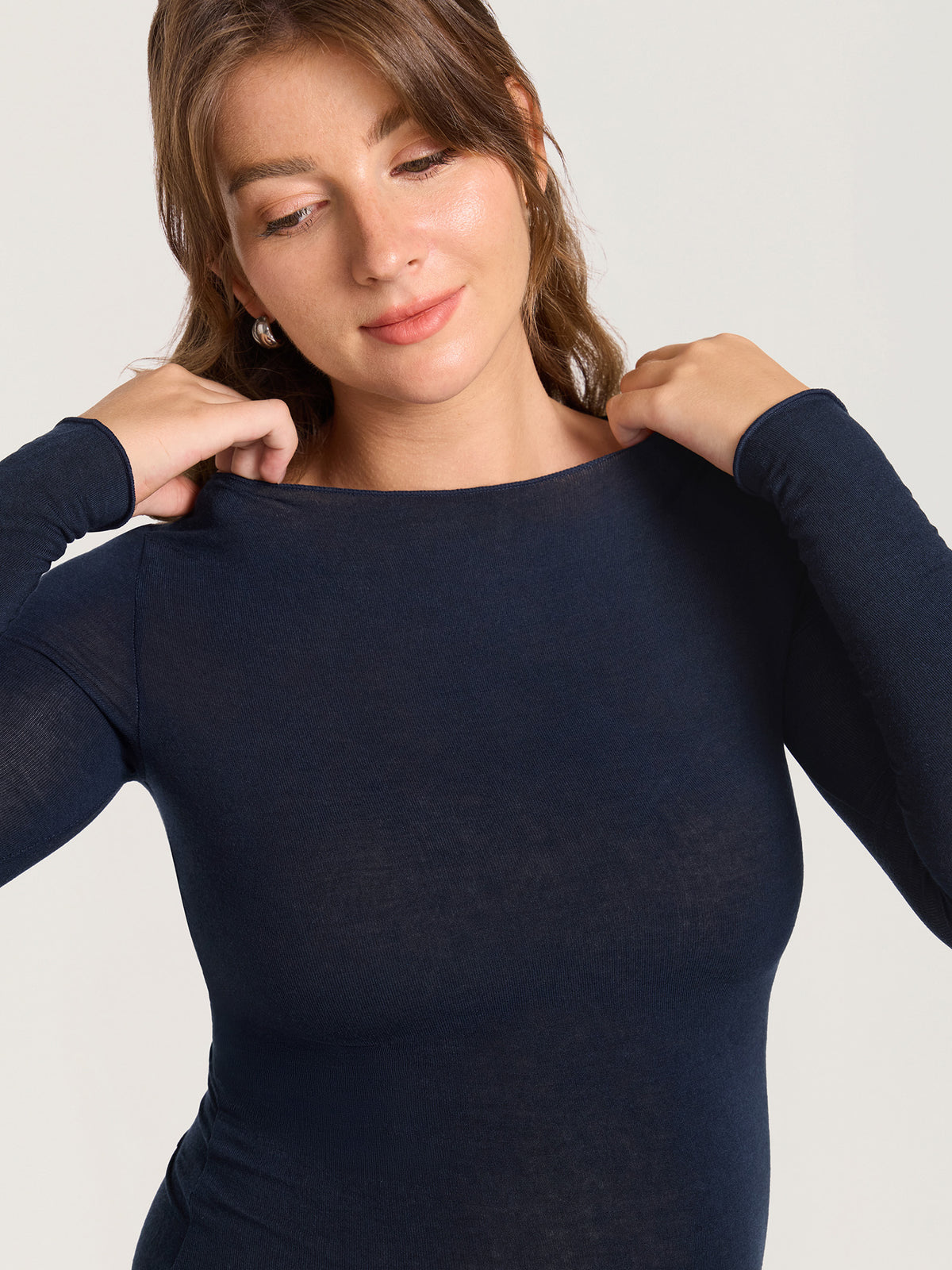 Ultralight Merino Wool Boatneck Maternity Top