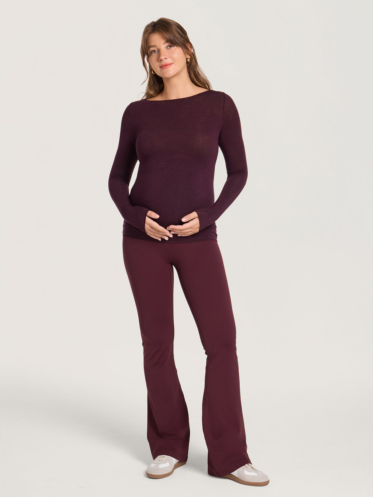 Ultralight Merino Wool Boatneck Maternity Top