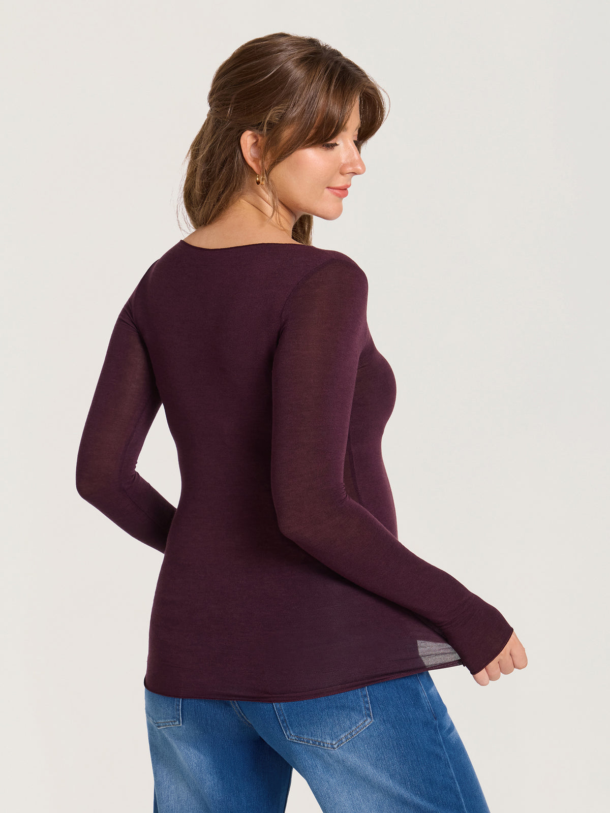 Ultralight Merino Wool Boatneck Maternity Top